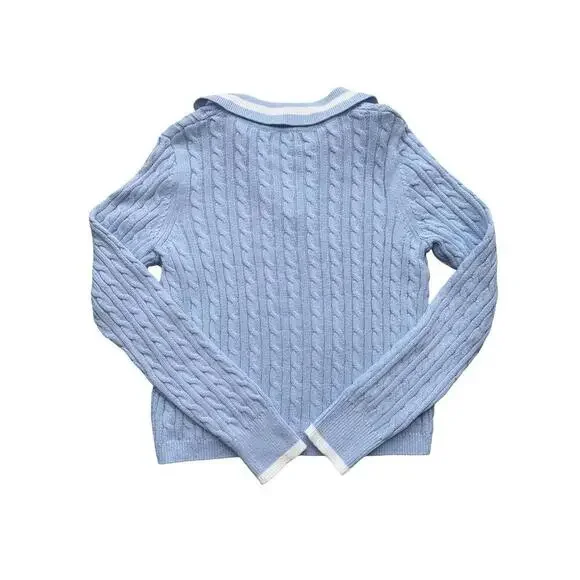 Nicole Miller Blue Crroped Sweater Size Small. New - Picture 4 of 5